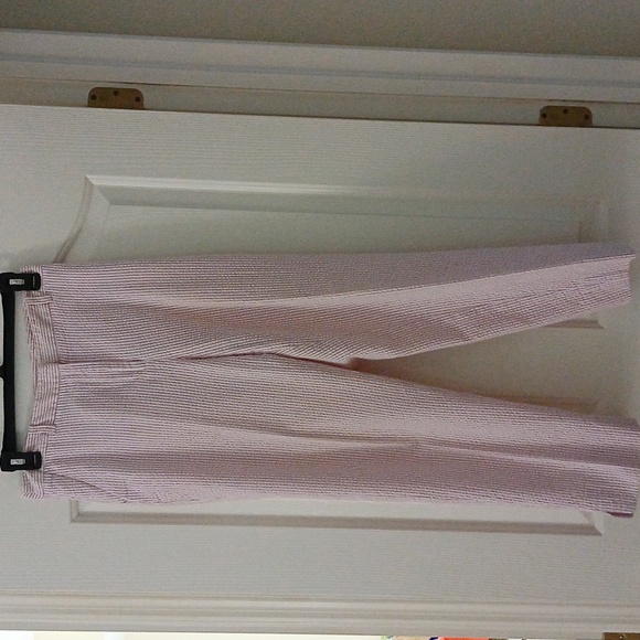 Kasper pink and white seersucker pants size 6 - Picture 2 of 6